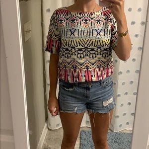 Karlie Colorful Tribal Top